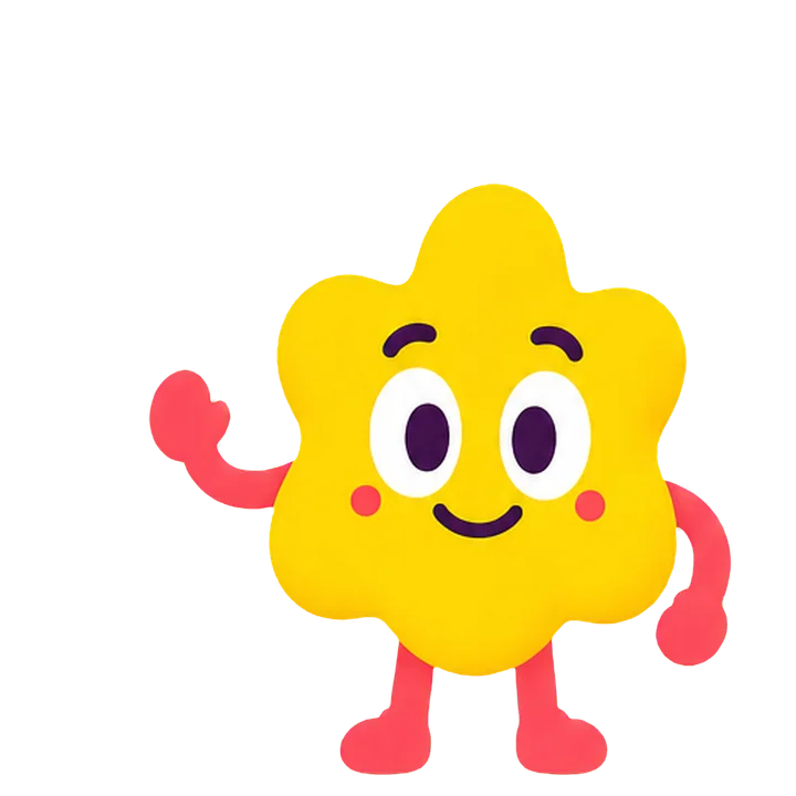Sola, Unhaze’s cheerful yellow star, waving hello